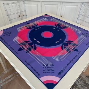 Preppy soirée mahjong mat